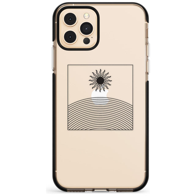 Framed Linework: Rising Sun Pink Fade Impact Phone Case for iPhone 11