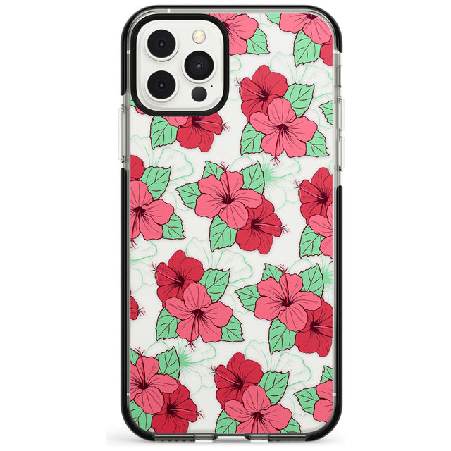 Pink Peony Black Impact Phone Case for iPhone 11