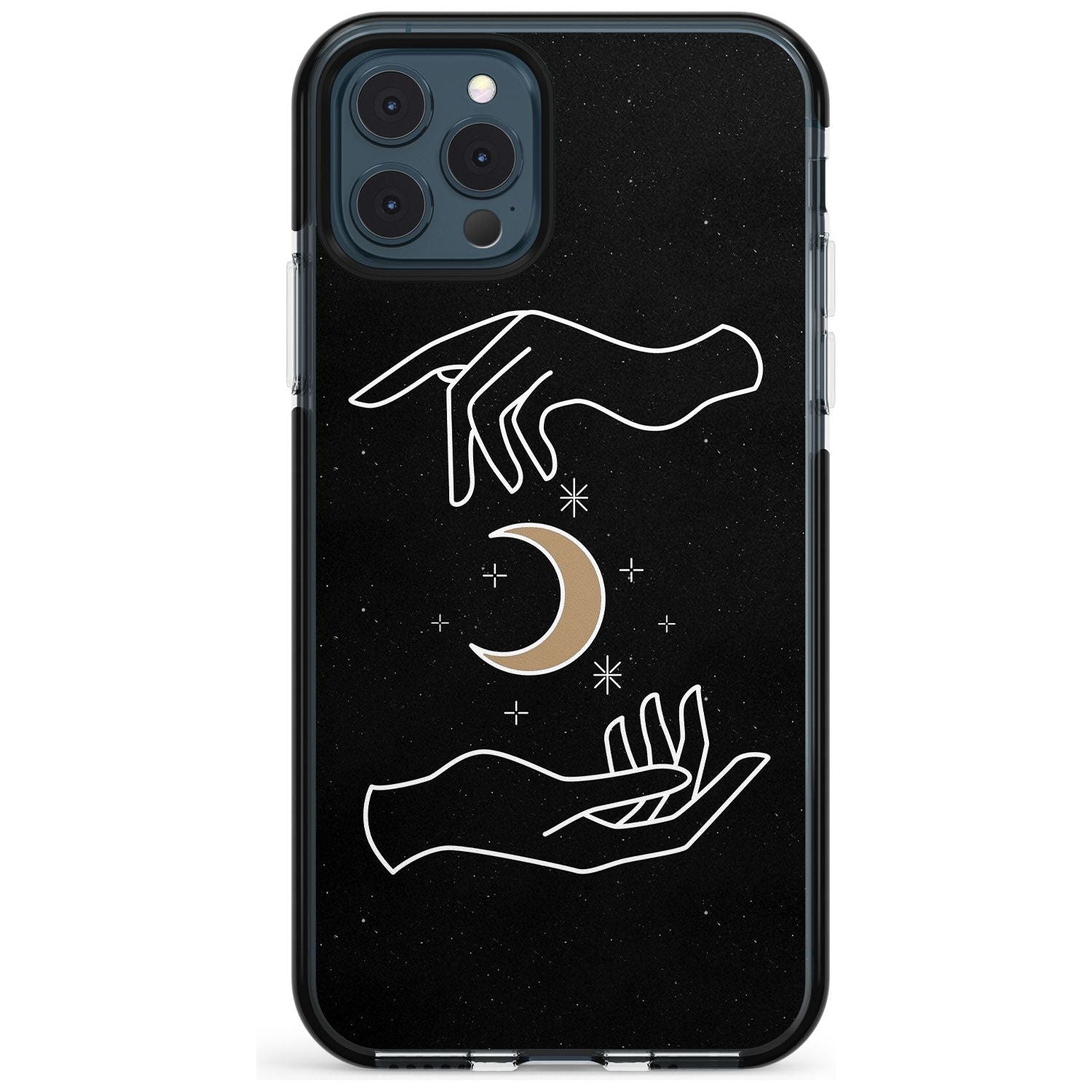 Hands Surrounding Moon Pink Fade Impact Phone Case for iPhone 11