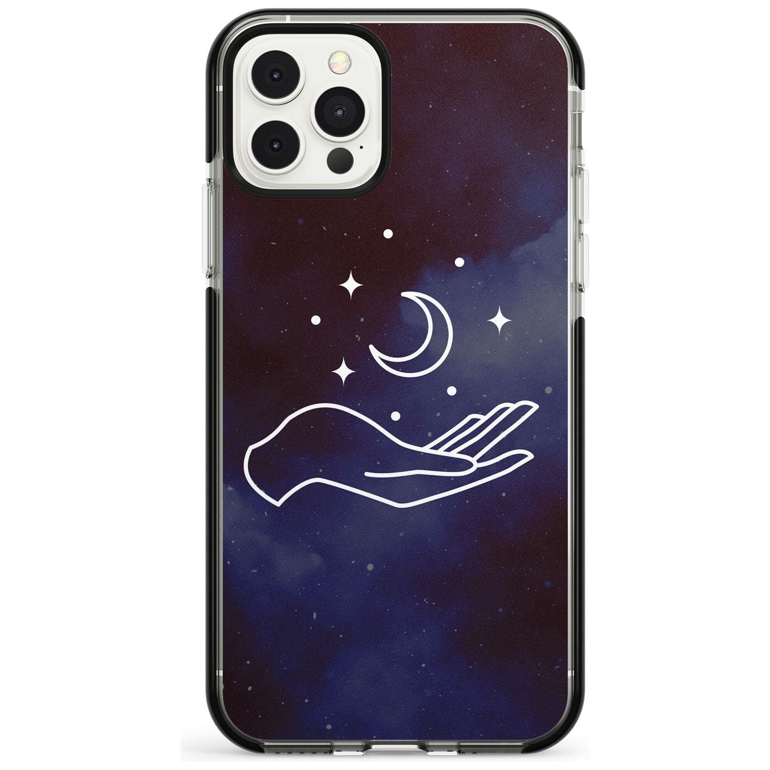 Floating Moon Above Hand Pink Fade Impact Phone Case for iPhone 11