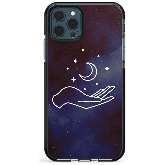 Floating Moon Above Hand Pink Fade Impact Phone Case for iPhone 11