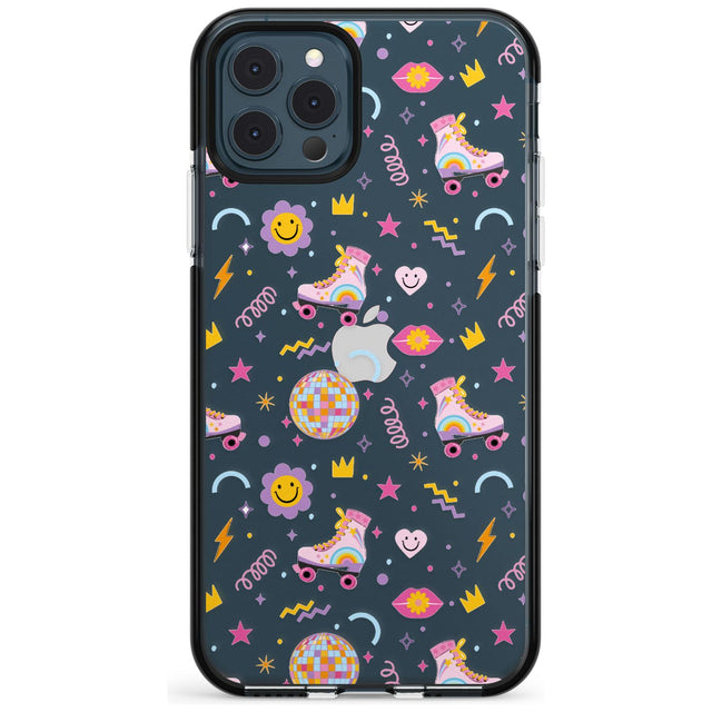Roller Disco Pattern Black Impact Phone Case for iPhone 11