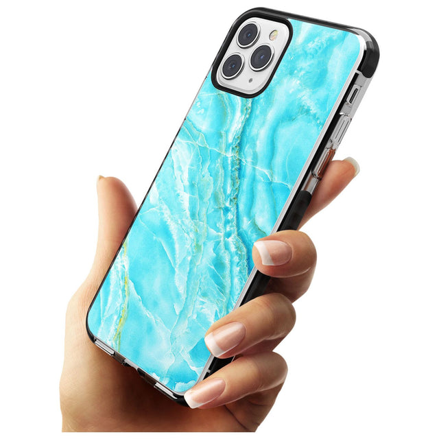Bright Blue Onyx Marble Texture Pink Fade Impact Phone Case for iPhone 11