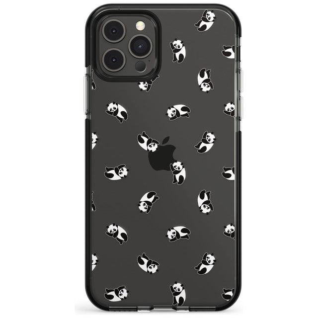 Tiny Panda Pattern Pink Fade Impact Phone Case for iPhone 11