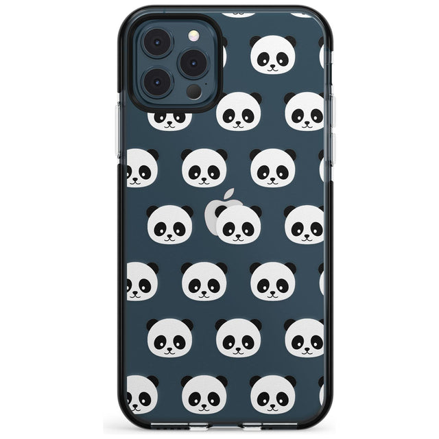Panda Face Pattern Pink Fade Impact Phone Case for iPhone 11