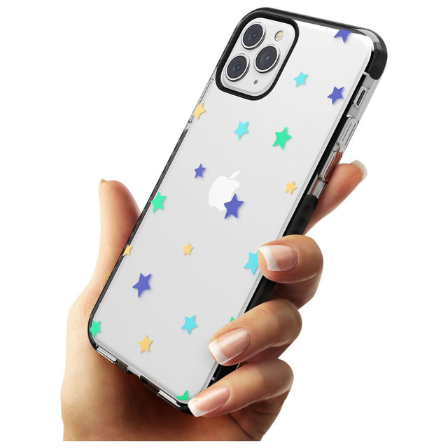 White Stars Pattern Black Impact Phone Case for iPhone 11 Pro Max