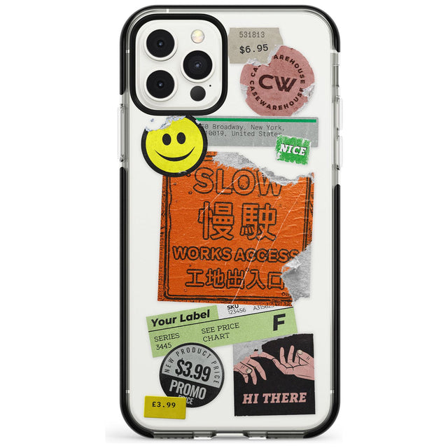 Kanji Signs Sticker Mix Pink Fade Impact Phone Case for iPhone 11