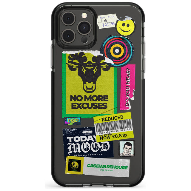 No More Excuses Sticker Mix Pink Fade Impact Phone Case for iPhone 11