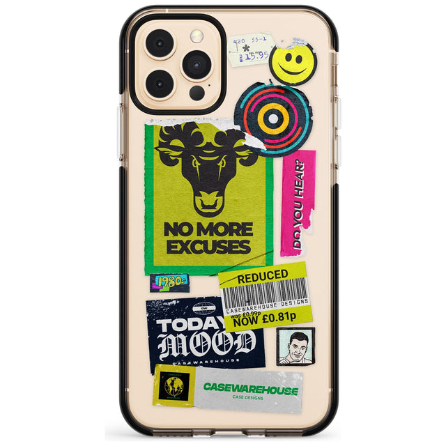 No More Excuses Sticker Mix Pink Fade Impact Phone Case for iPhone 11