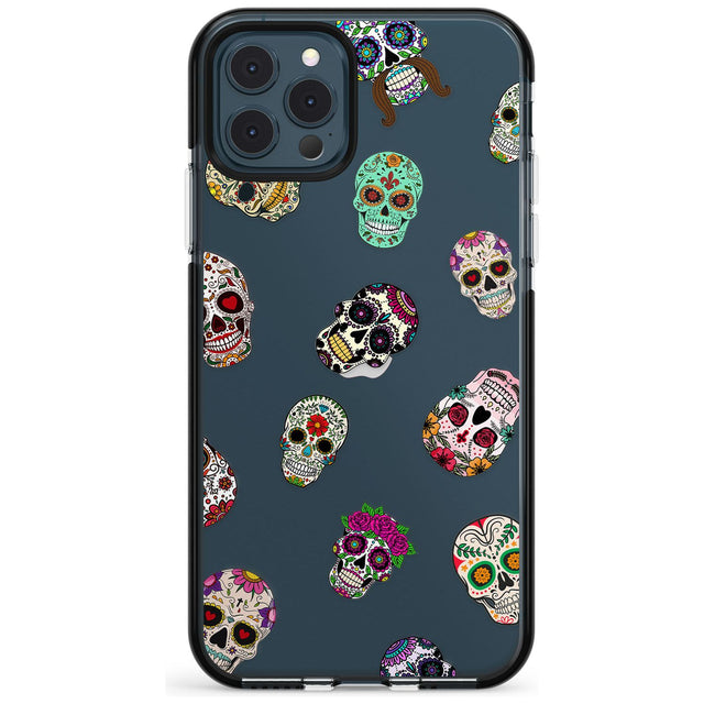 Mixed Sugar Skull Pattern Black Impact Phone Case for iPhone 11