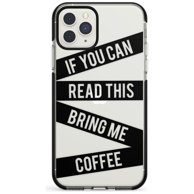 Black Stripes Bring Me Coffee Black Impact Phone Case for iPhone 11 Pro Max