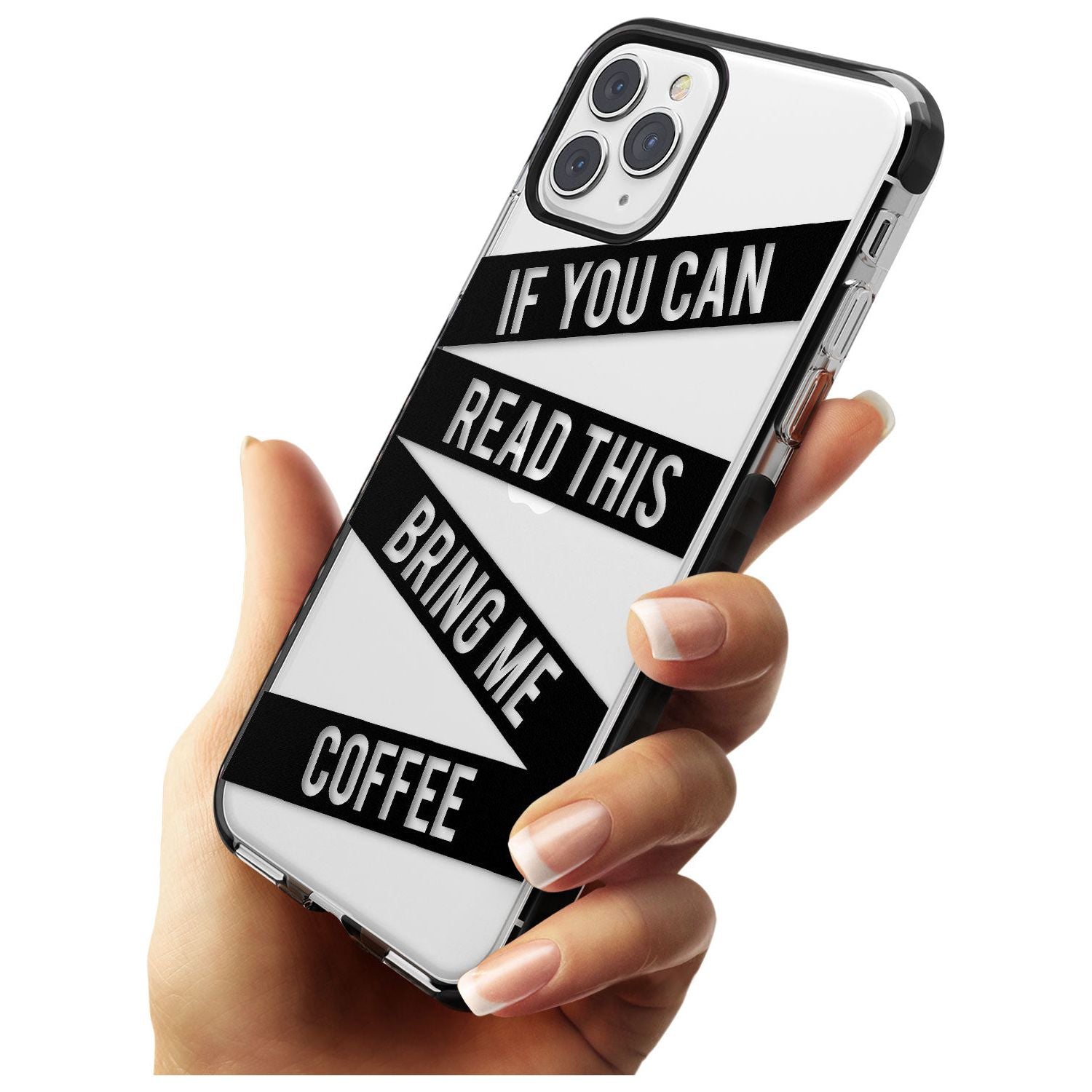 Black Stripes Bring Me Coffee Black Impact Phone Case for iPhone 11 Pro Max