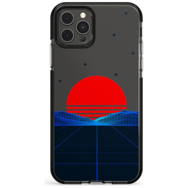 Japanese Sunset Vaporwave Black Impact Phone Case for iPhone 11