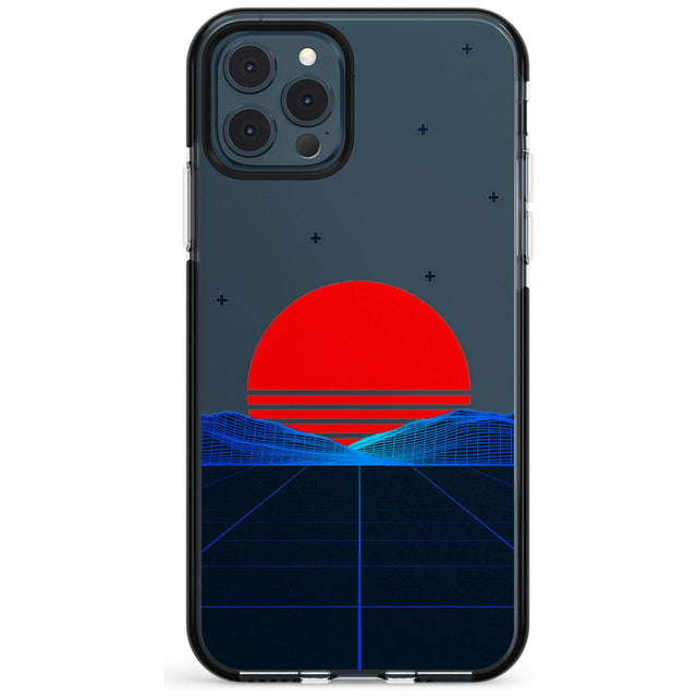 Japanese Sunset Vaporwave Black Impact Phone Case for iPhone 11