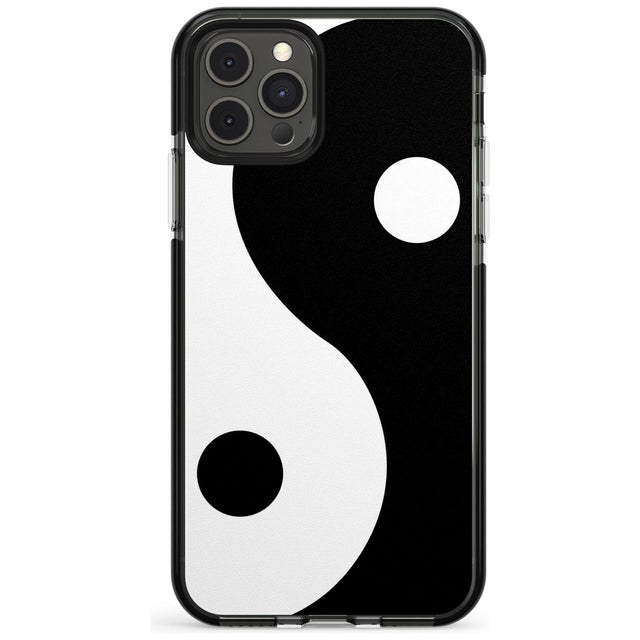 Large Yin Yang Black Impact Phone Case for iPhone 11