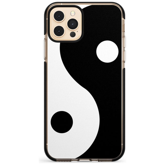 Large Yin Yang Black Impact Phone Case for iPhone 11
