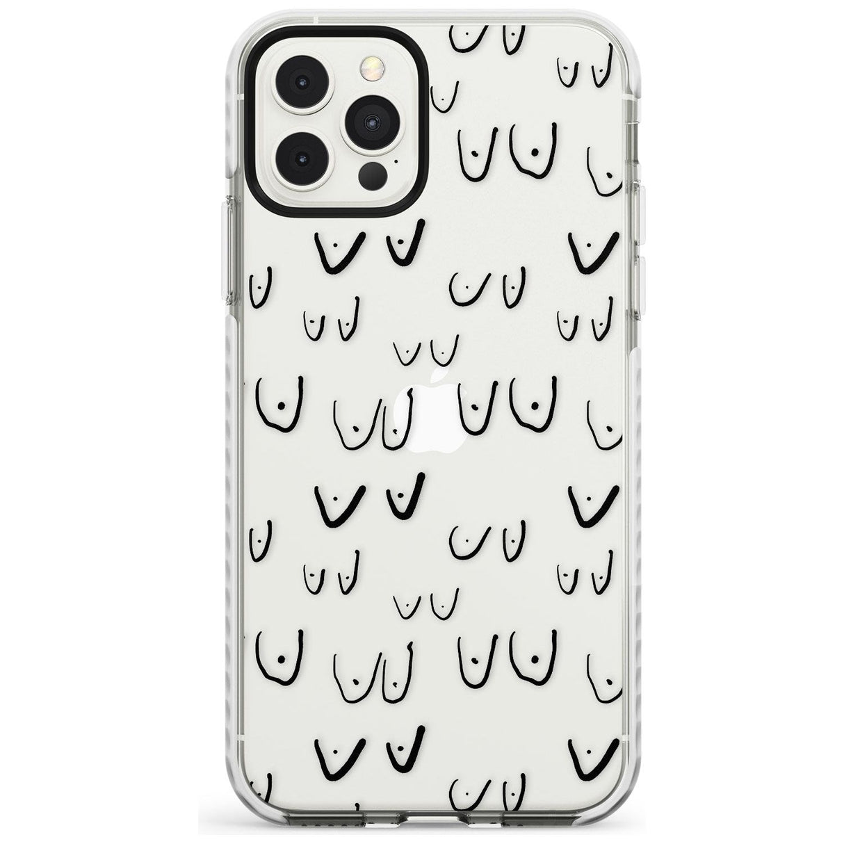Boob Pattern (Black) Slim TPU Phone Case for iPhone 11 Pro Max