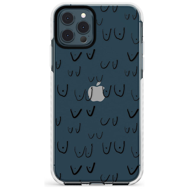Boob Pattern (Black) Slim TPU Phone Case for iPhone 11 Pro Max