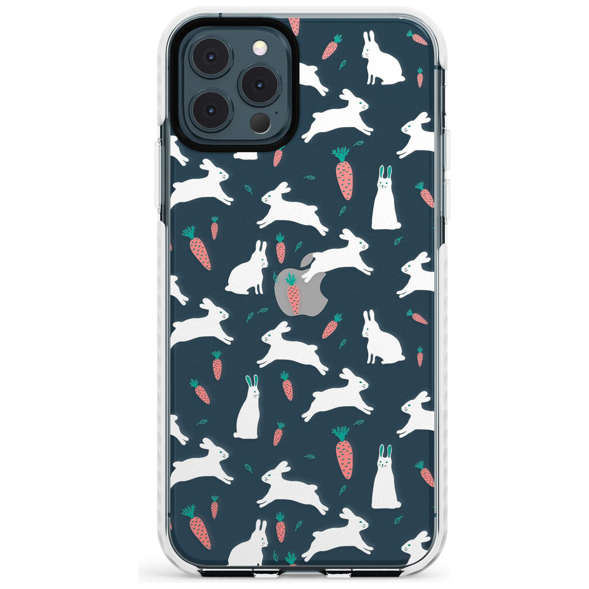 White Bunnies and Carrots Impact Phone Case for iPhone 11 Pro Max