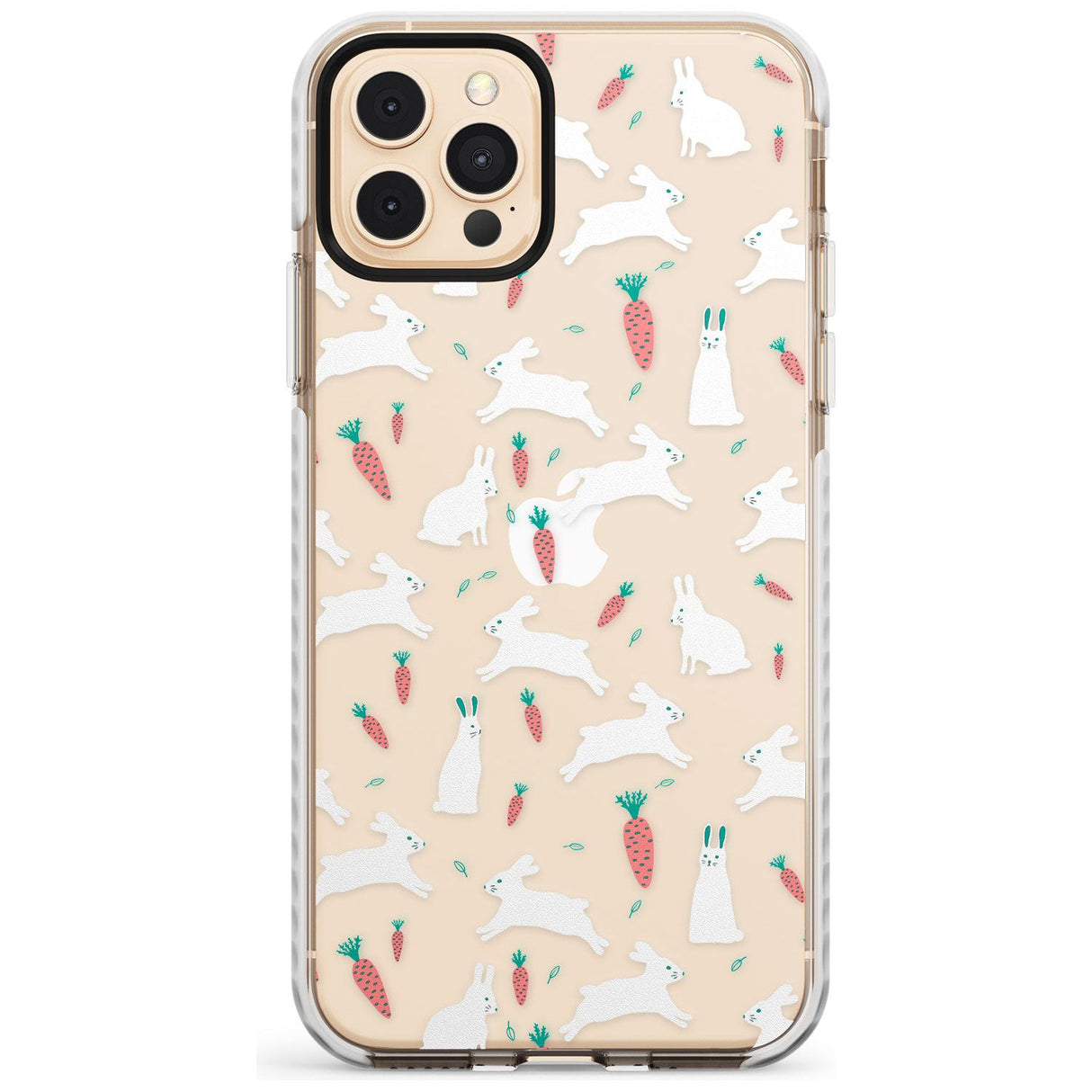 White Bunnies and Carrots Impact Phone Case for iPhone 11 Pro Max