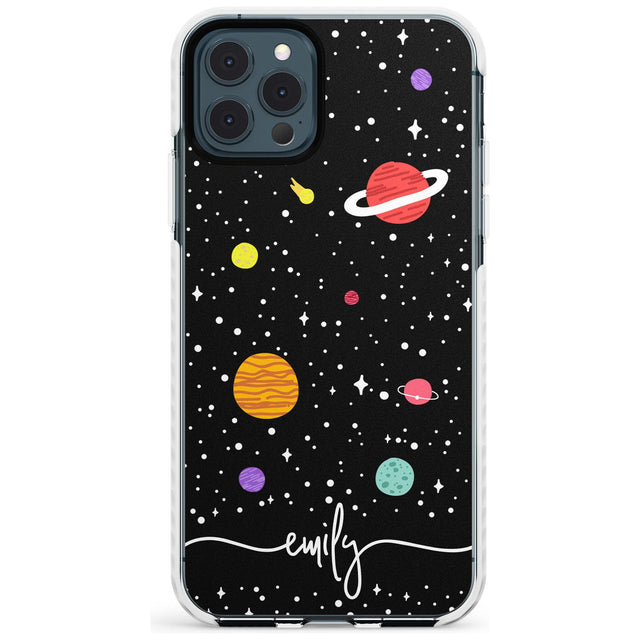 Custom Cute Cartoon Planets Slim TPU Phone Case for iPhone 11 Pro Max