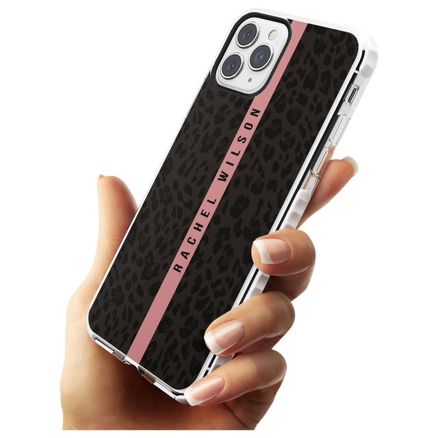 Pink Stripe Leopard Pattern Impact Phone Case for iPhone 11 Pro Max