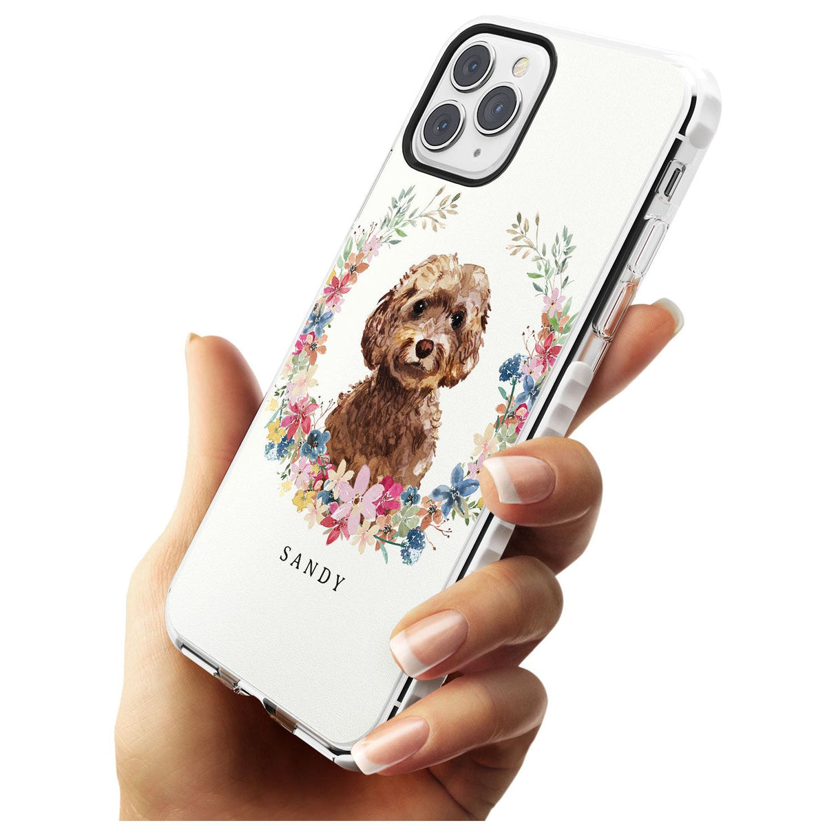 Brown Cockapoo - Watercolour Dog Portrait Impact Phone Case for iPhone 11 Pro Max