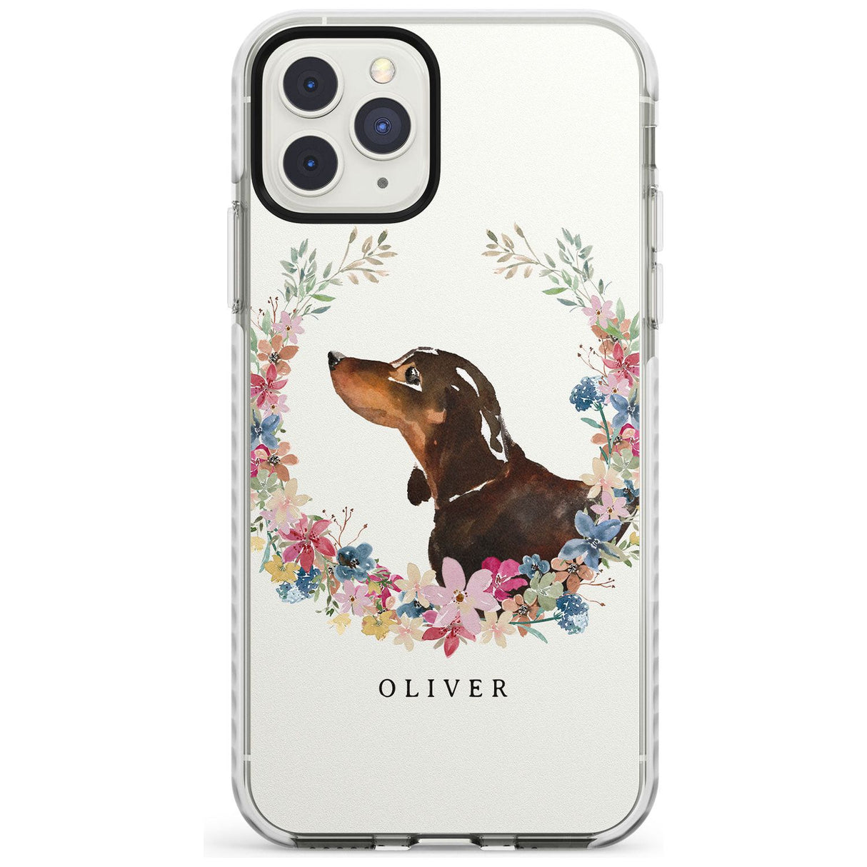 Black & Tan Dachshund - Watercolour Dog Portrait Impact Phone Case for iPhone 11 Pro Max