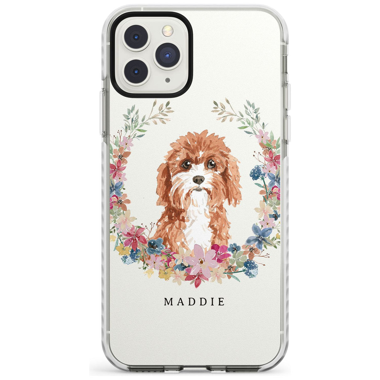 Cavapoo - Watercolour Dog Portrait Impact Phone Case for iPhone 11 Pro Max