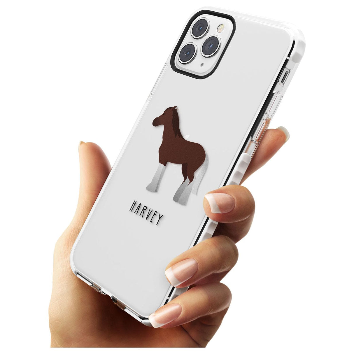 Personalised Brown Horse Impact Phone Case for iPhone 11 Pro Max