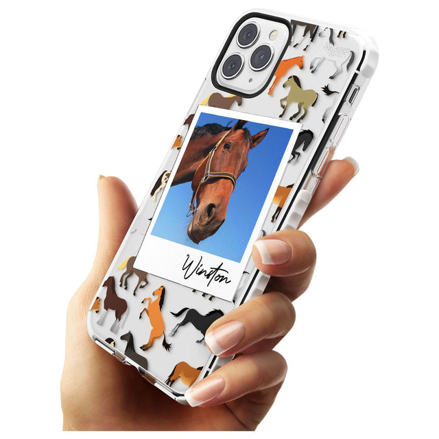 Personalised Horse Polaroid Impact Phone Case for iPhone 11 Pro Max
