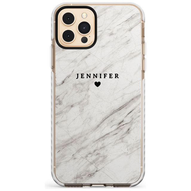Personalised Light Grey & White Marble Slim TPU Phone Case for iPhone 11 Pro Max