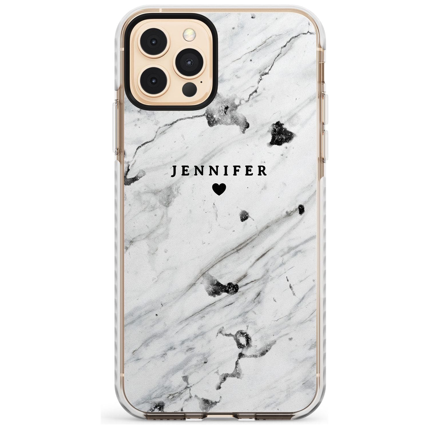 Personalised Black & White Marble Slim TPU Phone Case for iPhone 11 Pro Max