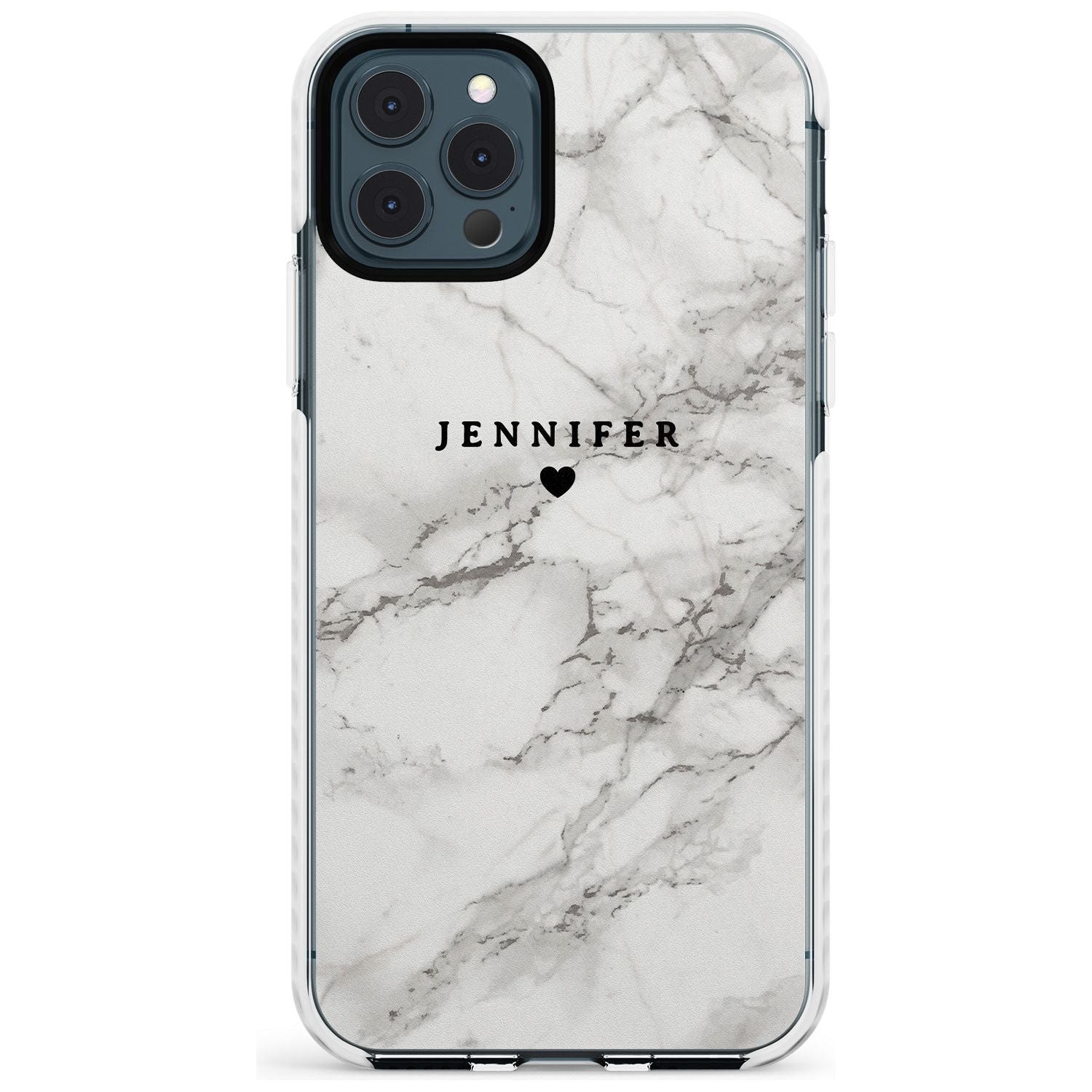 Personalised Light Grey Classic Marble Slim TPU Phone Case for iPhone 11 Pro Max
