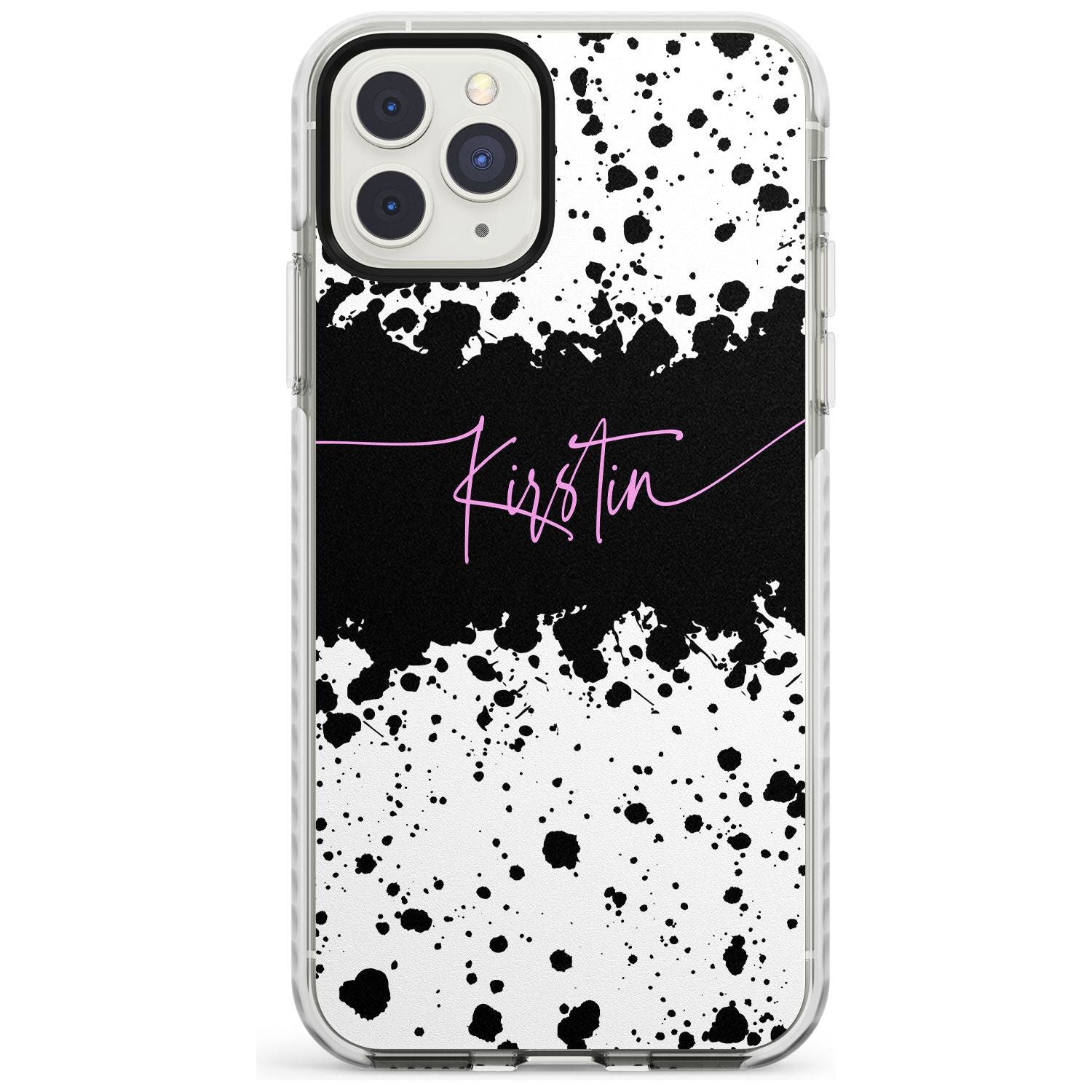 Black & White Paint Splatters iPhone Case  Impact Case Custom Phone Case - Case Warehouse