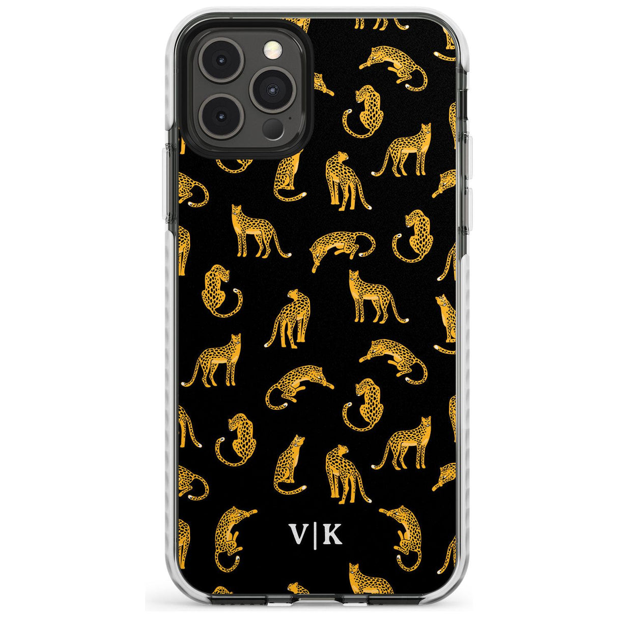 Personalised Cheetah Pattern: Black Slim TPU Phone Case for iPhone 11 Pro Max