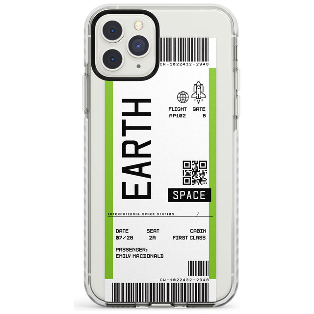 Earth Custom Space Travel Ticket iPhone Case  Impact Case Custom Phone Case - Case Warehouse