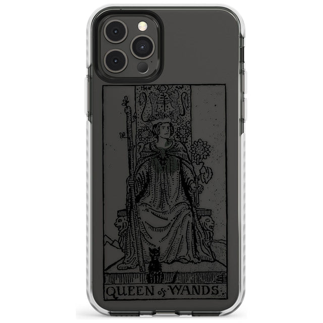 Queen of Wands Tarot Card - Transparent Slim TPU Phone Case for iPhone 11 Pro Max