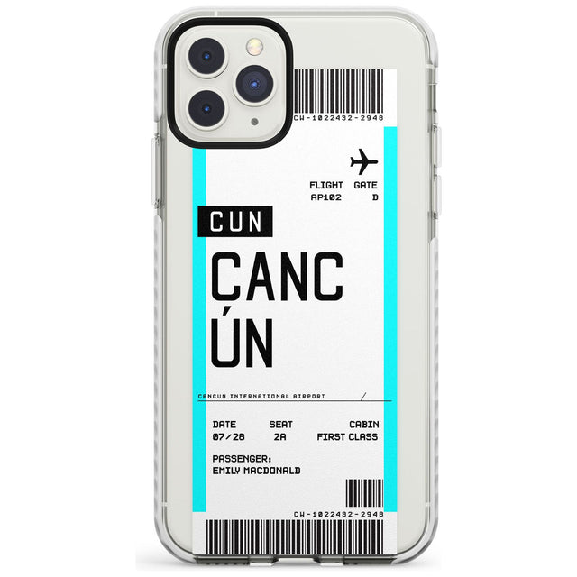 Cancún Boarding Pass iPhone Case  Impact Case Custom Phone Case - Case Warehouse
