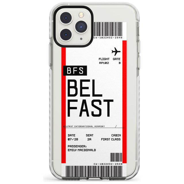 Belfast Boarding Pass  Impact Case Custom Phone Case - Case Warehouse