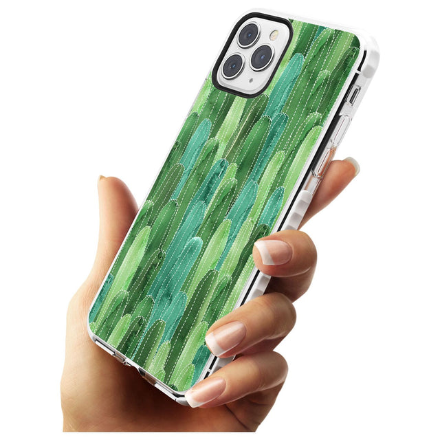 Skinny Cacti Pattern Design Impact Phone Case for iPhone 11 Pro Max