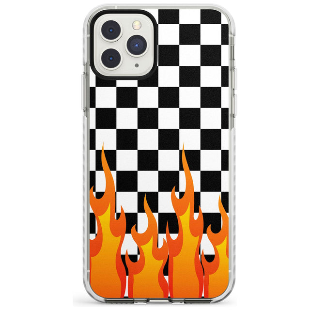Checkered Fire iPhone Case  Impact Case Phone Case - Case Warehouse