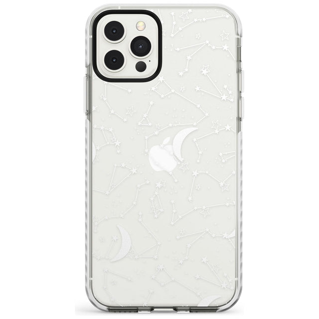 White Constellations on Clear Slim TPU Phone Case for iPhone 11 Pro Max
