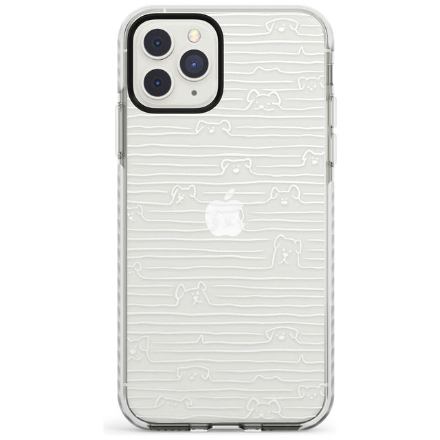 Dog Line Art - White Impact Phone Case for iPhone 11 Pro Max
