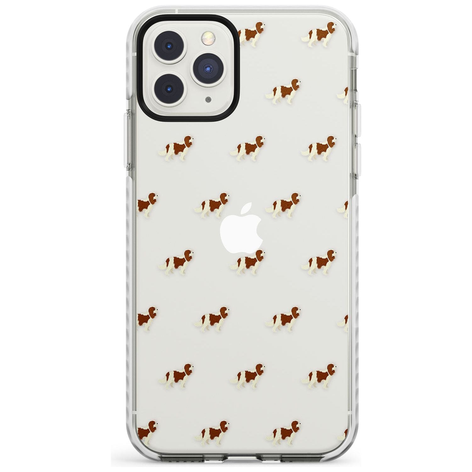 Cavalier King Charles Spaniel Pattern Clear Impact Phone Case for iPhone 11 Pro Max
