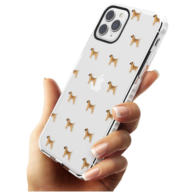 Boder Terrier Dog Pattern Clear Impact Phone Case for iPhone 11 Pro Max