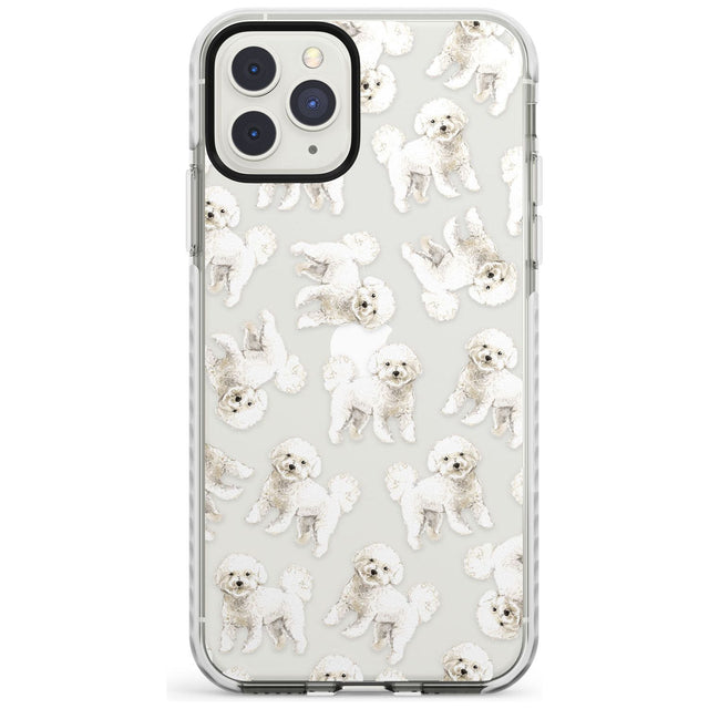 Bichon Frise Watercolour Dog Pattern Impact Phone Case for iPhone 11 Pro Max