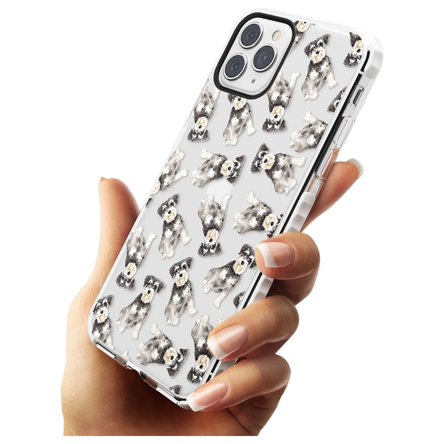 Miniature Schnauzer Watercolour Dog Pattern Impact Phone Case for iPhone 11 Pro Max