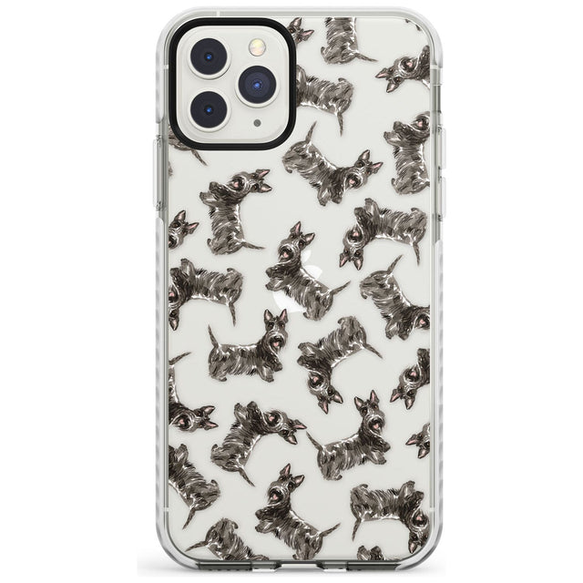 Scottish Terrier Watercolour Dog Pattern Impact Phone Case for iPhone 11 Pro Max