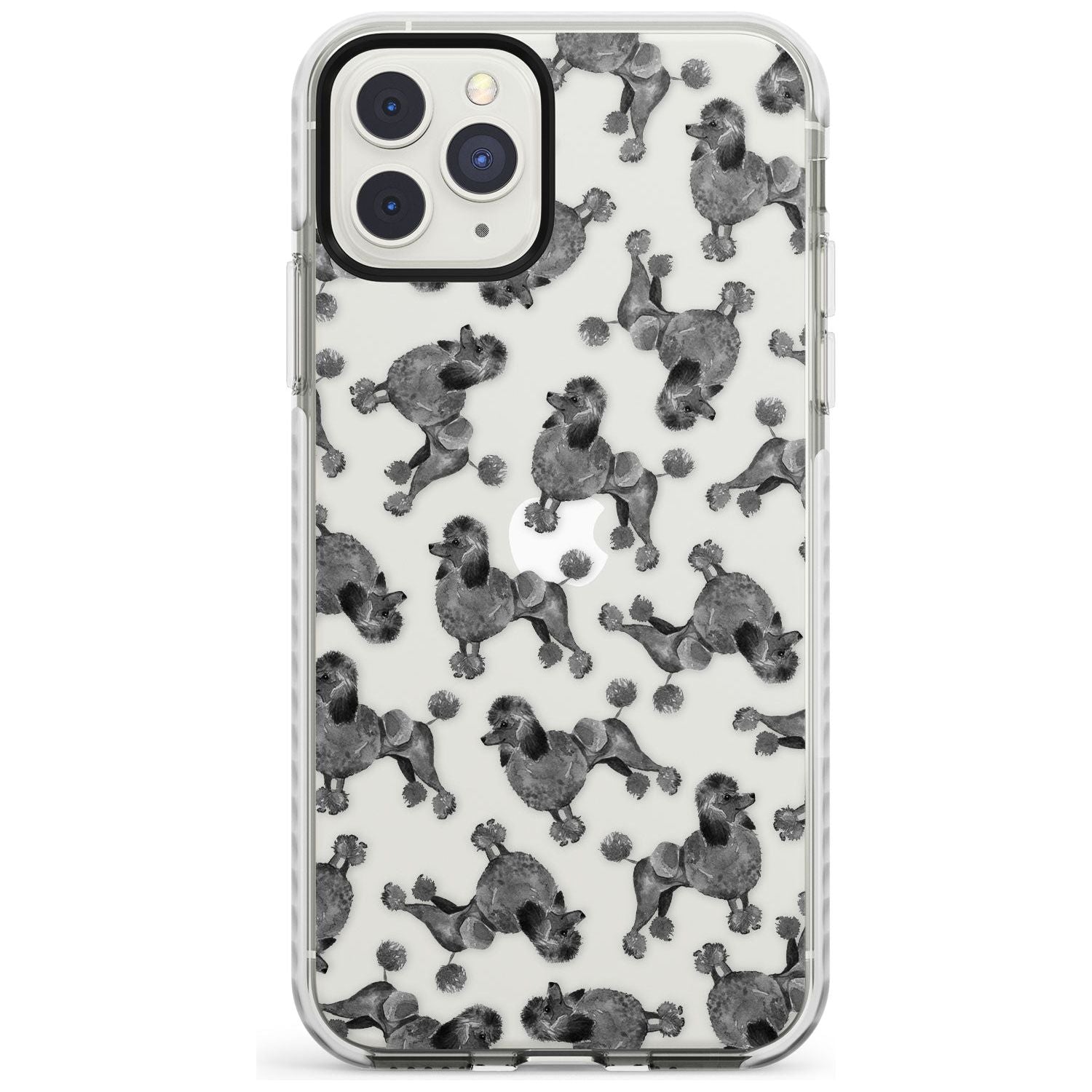 Poodle (Black) Watercolour Dog Pattern Impact Phone Case for iPhone 11 Pro Max